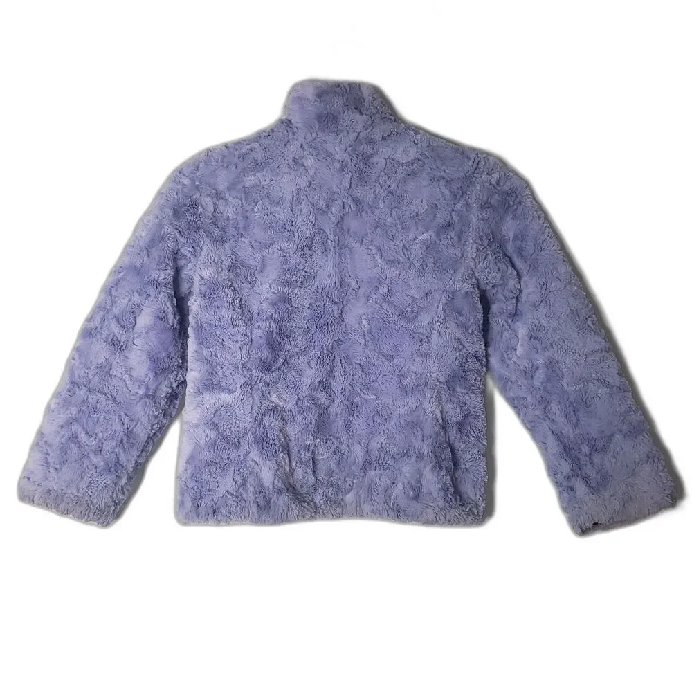 THE NORTH FACE Reversible Gray Purple Fleece Lined Jacket Coat Girls Size XS